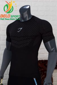 Áo tập gym body fit SHARK độc quyền Belo mã A-088 màu đen