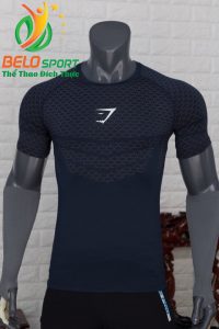 Áo tập gym body fit SHARK độc quyền Belo mã A-088 màu tím than