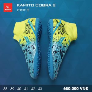 Giày bóng đá Kamito Cobra 2 màu xanh vàng chính hãng