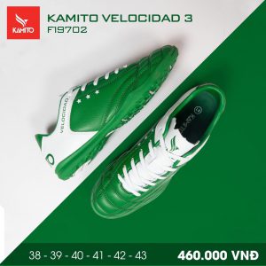 Giày bóng đá Kamito velocidad 3 màu xanh lá chính hãng