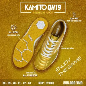 Giày bóng đá Kamito QH19 Premium Pack màu vàng chính hãng